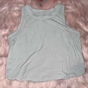 White cropped tank top